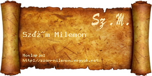 Szám Milemon névjegykártya